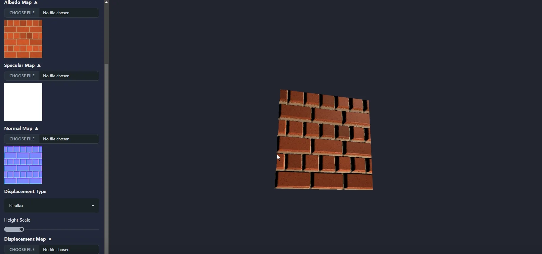 Screenshot of WebGL 3D Editor - Parallax Mapping